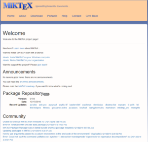 Home page of miktex.org